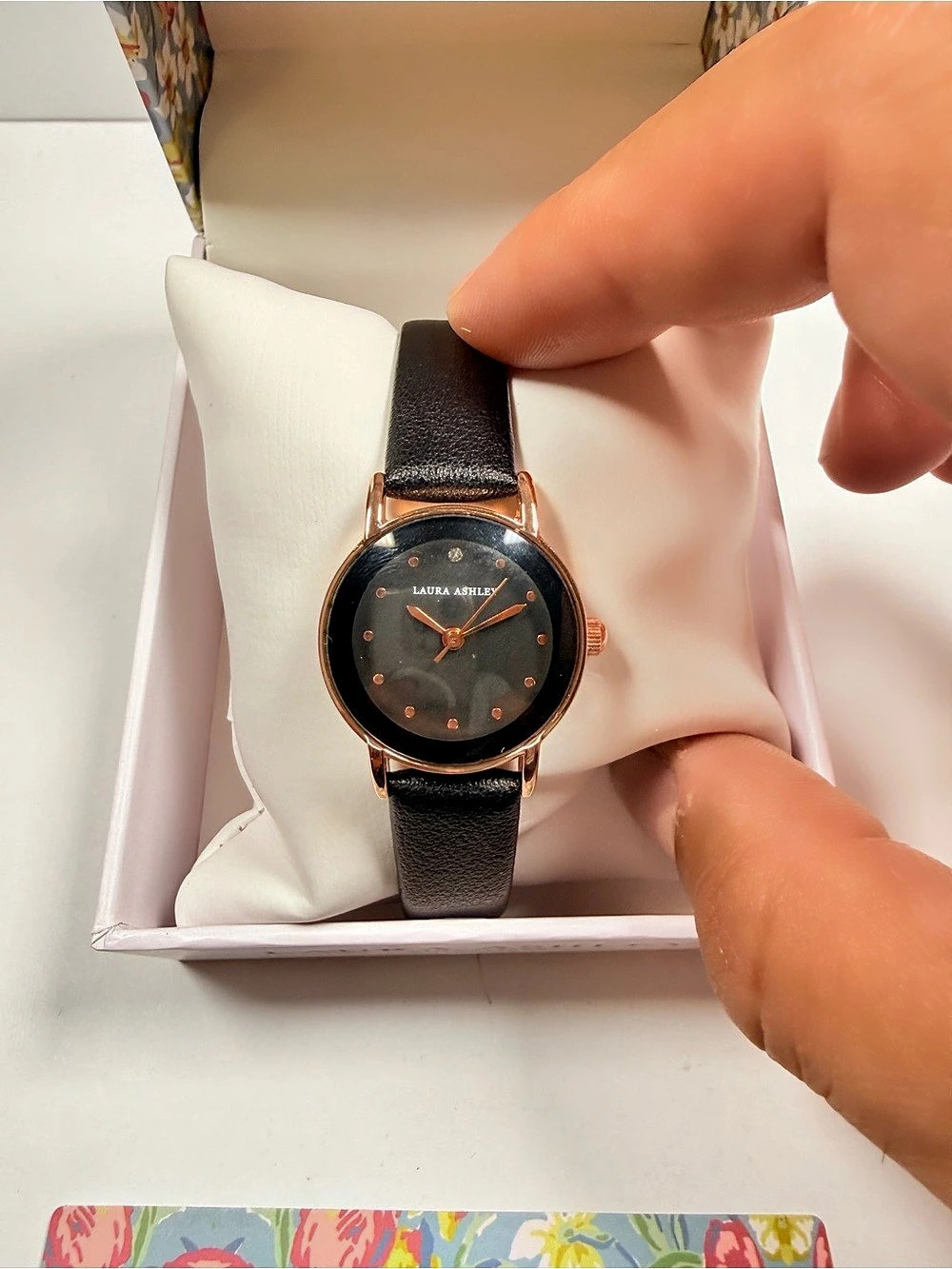 Laura Ashley Rose Gold Black Watch Black Rose Gold Watch NWT